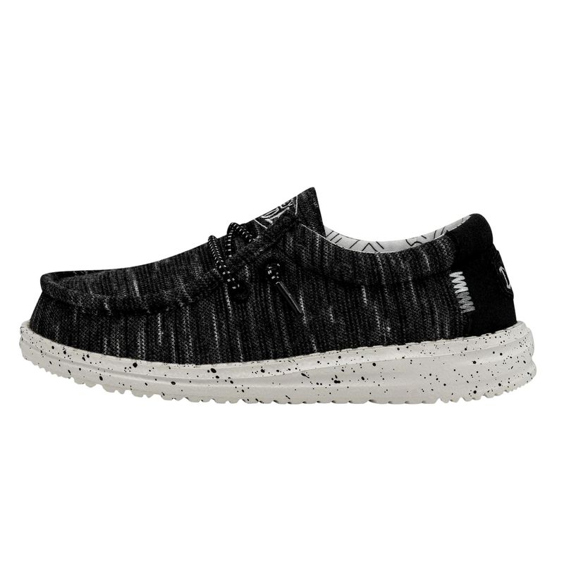 Hey Dude Wally Stretch Black Stretch 40050 Pre-School
